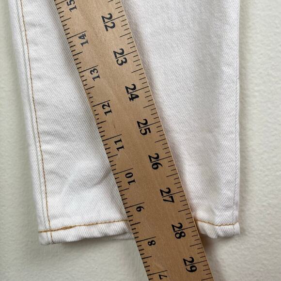 SLVRLAKE Beatnik Ankle Jeans Size 28 Ivory Ecru High Rise Straight Denim Staple - Picture 14 of 14